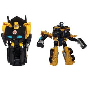 Transformers Night Ops Bumblebee And Power Core Huffer Action Figures Pre-owned